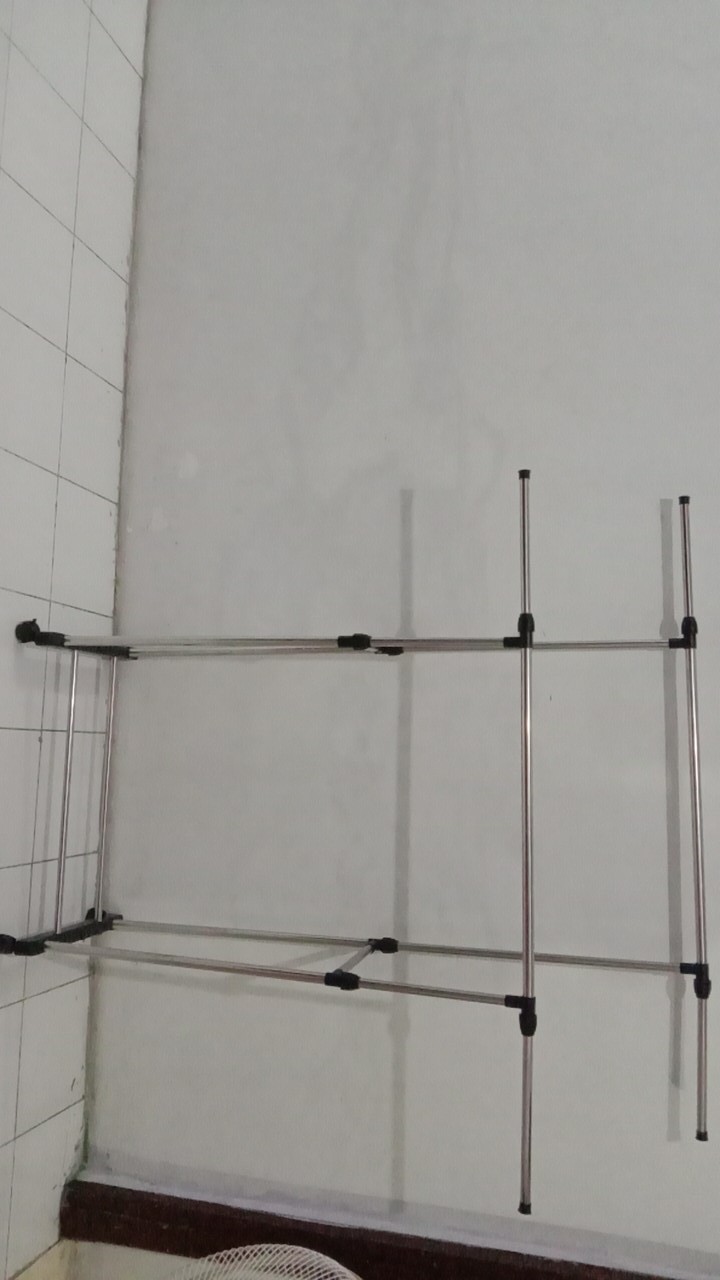 Stand Hanger Gantungan Baju Double Rod Rack