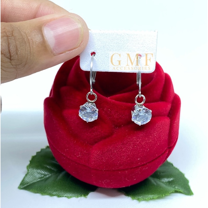 Anting Desi Titanium Anting Ada Bandul Permata Mutiara Anti Karat Stainless Steel