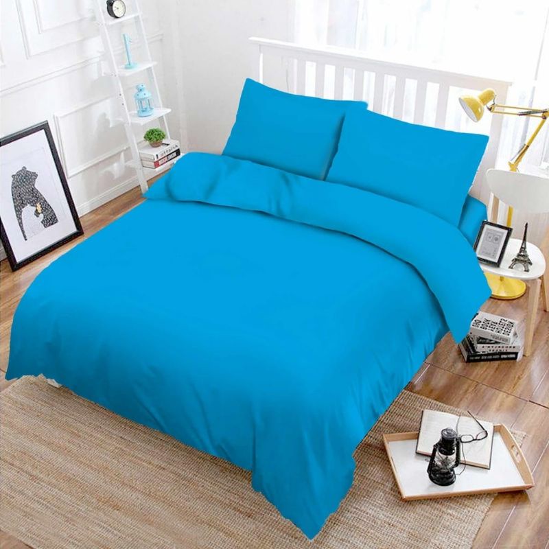 Sprei Sudut Karet Motif Polos Ukuran 160x200x25