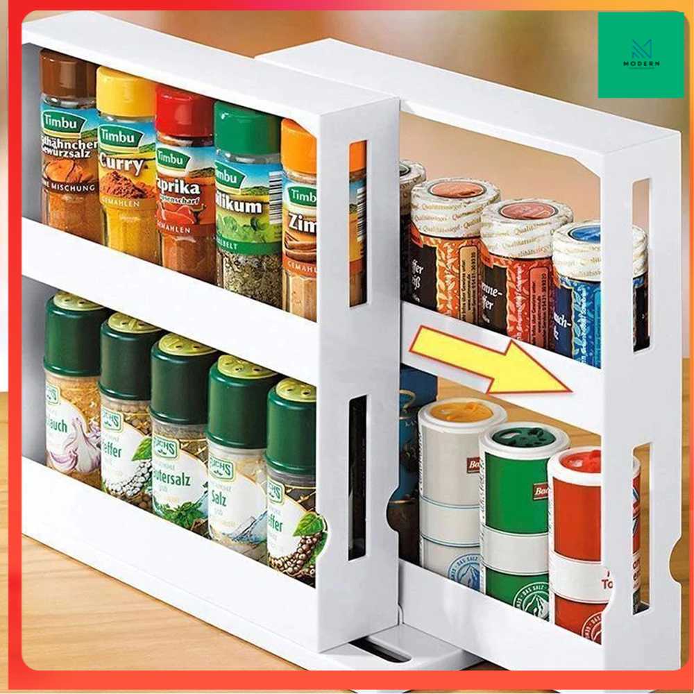 TD-DA BearPaw Rak Botol Bumbu Dapur Spice Bottle Storage Rack 2 Layer - G56