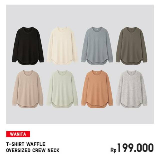 uniqlo waffle crew neck sweater