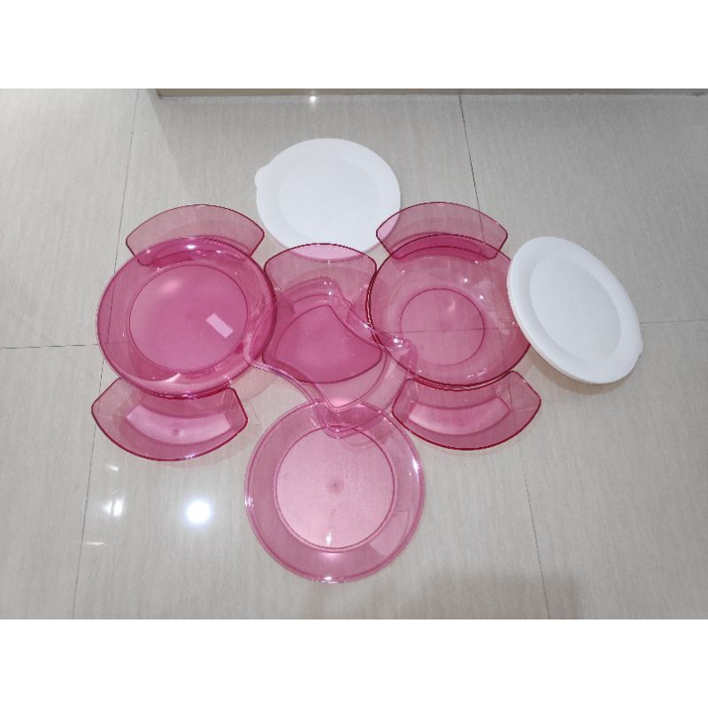 Domino Serving Set Pink Tupperware Crystal