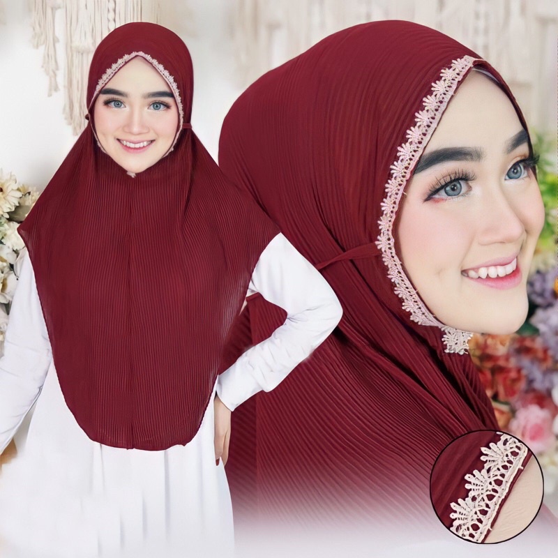 BERGO MARYAM PLISKET LIDI DIAMOND RENDA PREMIUM/BERGO MARYAM PLISKET RENDA TALI