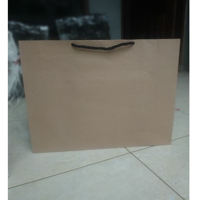 

Paperbag kraft coklat polos Uk P40 L10 T30