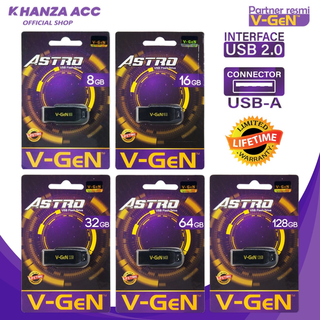 PROMO FLASHDISK VGEN ASTRO ATOM AVATAR 4GB 8GB 16GB 32GB 64GB 128GB ORIGINAL