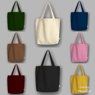 Image of ”Messy” Tote Bag Semi Canvas Polos