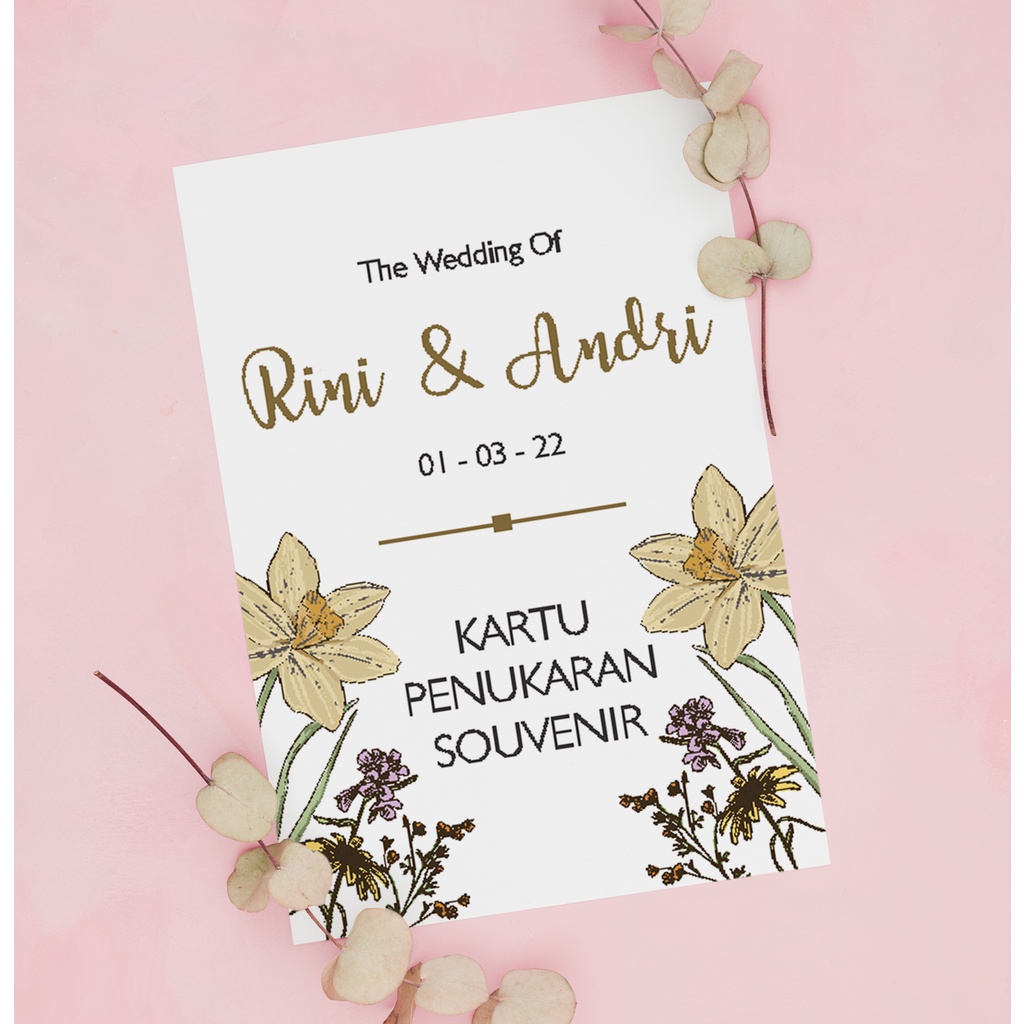Kartu / Voucher Souvenir | Kartu Pengambilan Makanan | Kartu Ucapan Terimakasih Pernikahan | Wedding