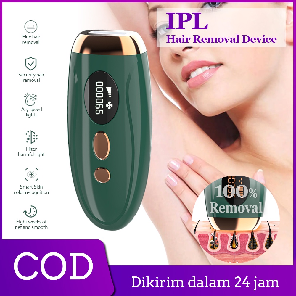 IPL laser Hair Removal Perontok Bulu Permanent Alat Penghilang bulu Ice Cold Laser TANPA SAKIT