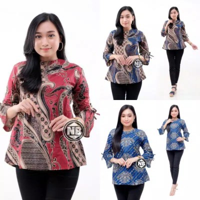 Atasan Batik Dolby Dolbi Dobby Doby Tenun Sutra Tulis Halus Katun Atbm Baron ,sarombit Atasan