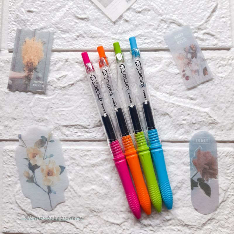 

Kokoro Zebra Gel Pen 0.5 Tinta Hitam & Warna-warni - Pulpen Gel Kokoro/Ballpoin/Bolpoin Kokoro