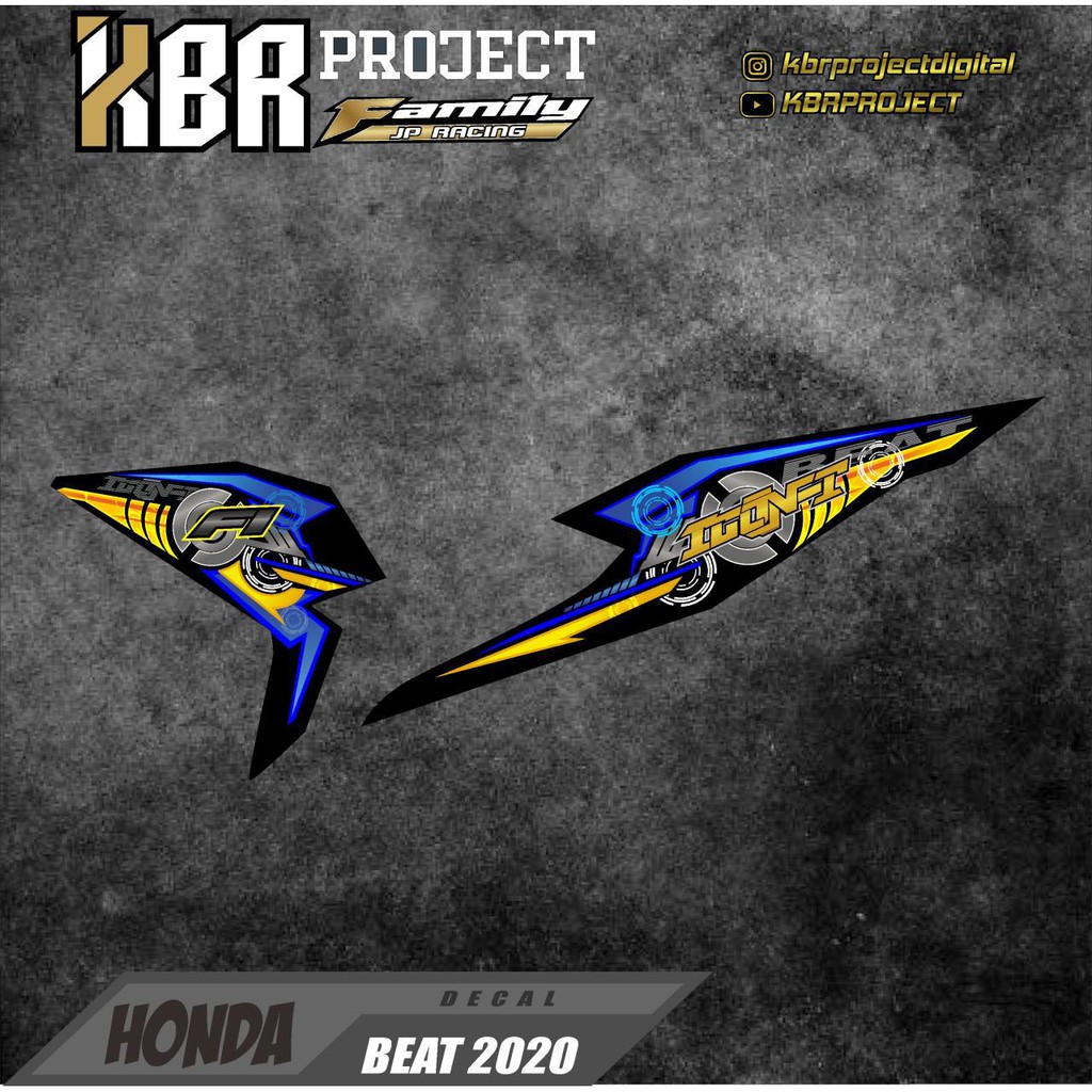 (cod) BEAT DELUXE 2020 Stiker Motor Striping Variasi List Honda Racing Skotlet Scotlite TRANSPARAN