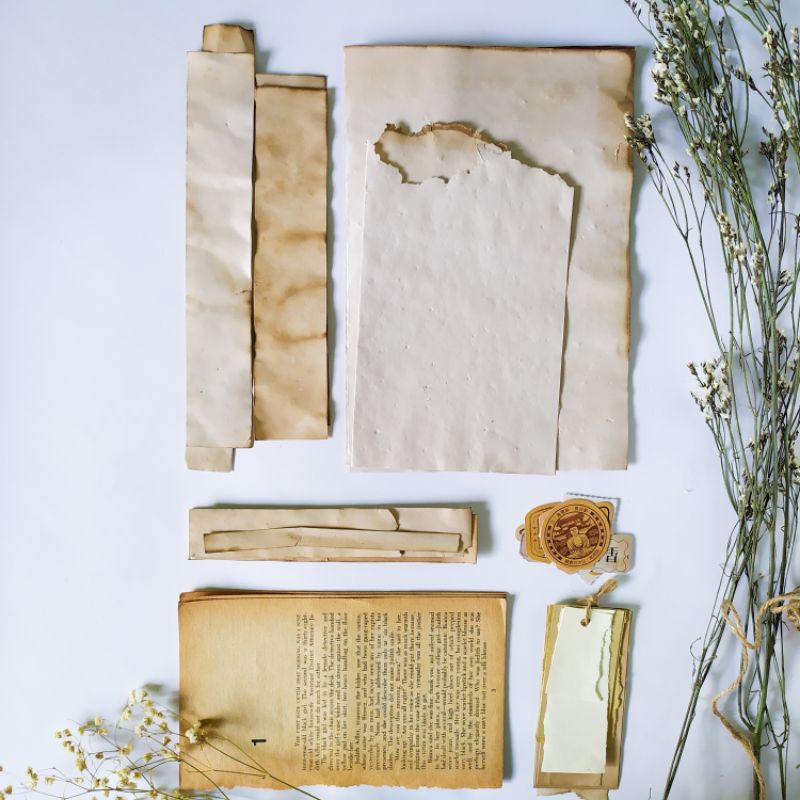 

Journal Kit Kertas Vintage Old Aesthetic Paper for Journaling Scrapbook Started Kit