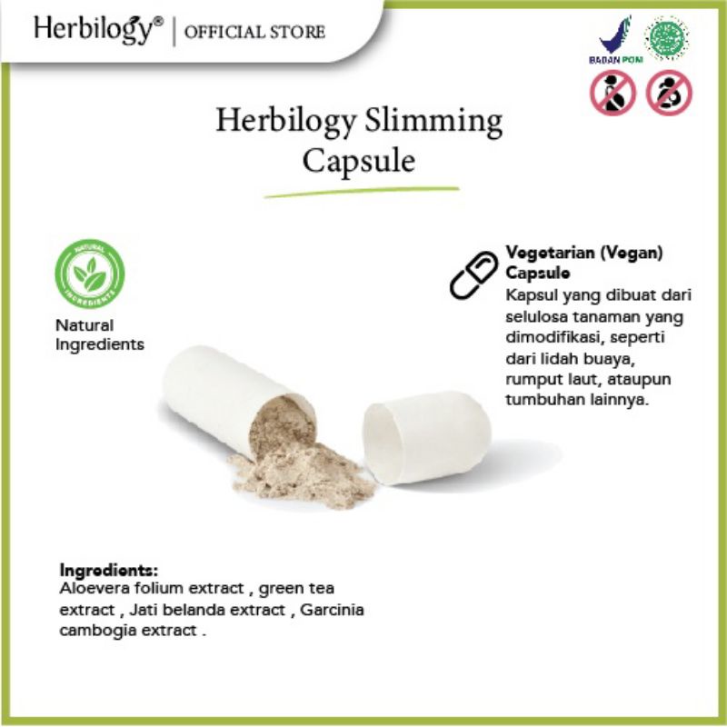 New Herbilogy Slimming Tea / Herbilogy Capsule 60 Pcs / Herbilogy Laxa Tea / Herbilogy Slimming Fiber Diet Detox Alami Kurus