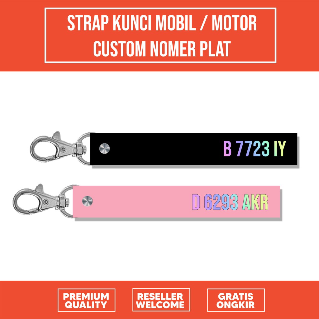 TALI GANTUNGAN KUNCI  MOTOR STRAP MOTOR  GANCI HOLOGRAM ANGKA PLAT NOMOR UNIK MURAH KUALITAS TERBAIK LUCU {CUSTOM}