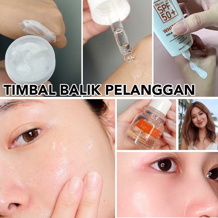 ELLEN ELLA Vitamin C Whitening Keluarga-Mencerahkan warna kulit menghilangkan bintik-bintik Melindungi kulit selama 12 jam