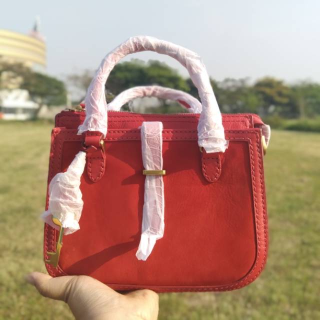Fossil mini ryder brick red merah