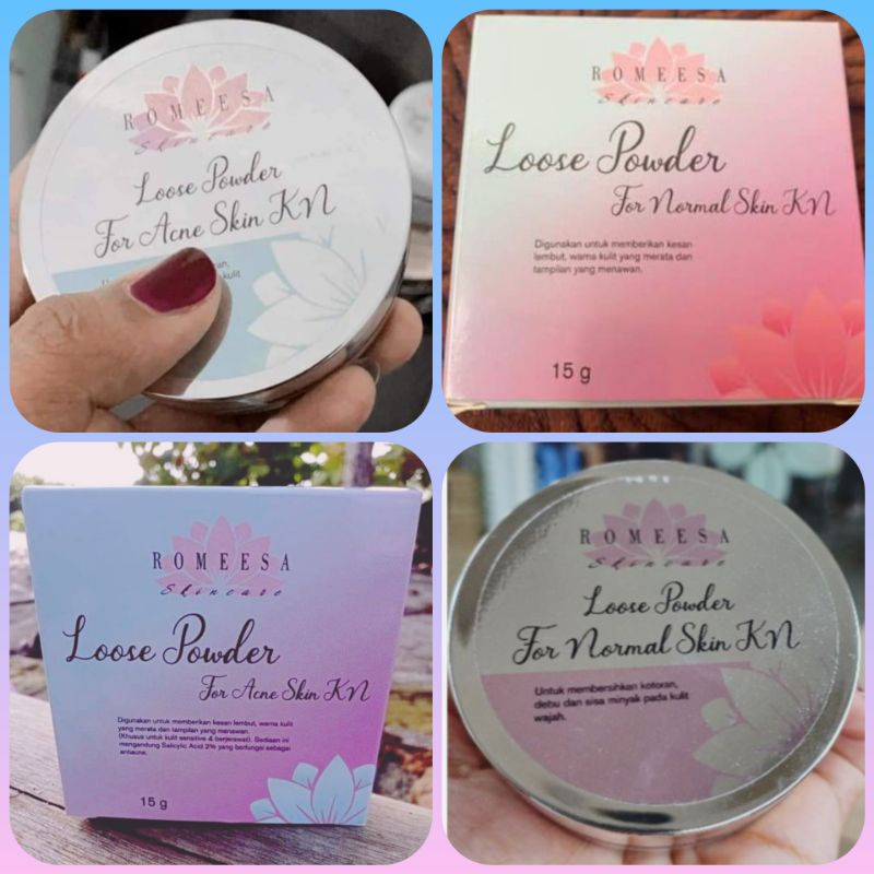 BEDAK TABUR (LOOSE POWDER) ROMEESA SKINCARE FOR ACNE KN & NORMAL KN
