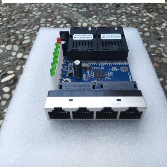 Ethernet Fiber Optic Switch Media Converter 2 SC 4 RJ45 - Support HTB 3100