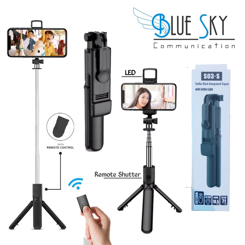 TRIPOD BLUETOOTH S03-S LED LIGHTNING TONGSIS