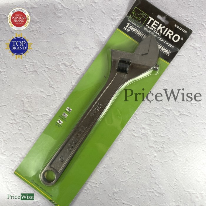 Kunci Inggris Nikel Hitam 15" / Adjustable Wrench Black Nickle Tekiro