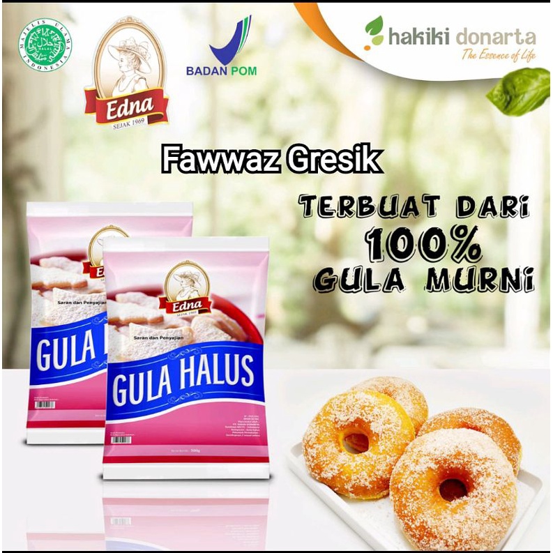 Edna Gula Halus Premium 500gr / Gula Halus Edna Adonan 500 gr