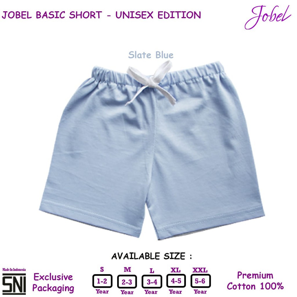 PREMIUM Jobel Celana Pendek Anak 1-6 Tahun Basic Short Unisex Boy Laki by Kazel CBKS