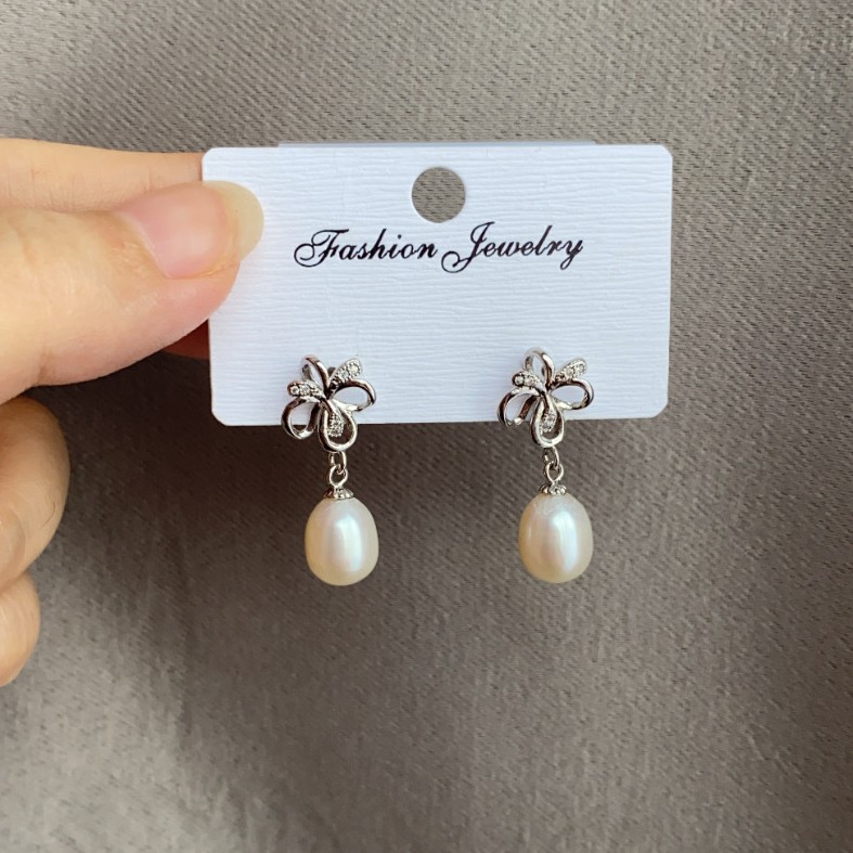 Anting Korea Mutiara Air Tawar ASLI Import kualitas premium bahan S925 Sterling Silver - A019