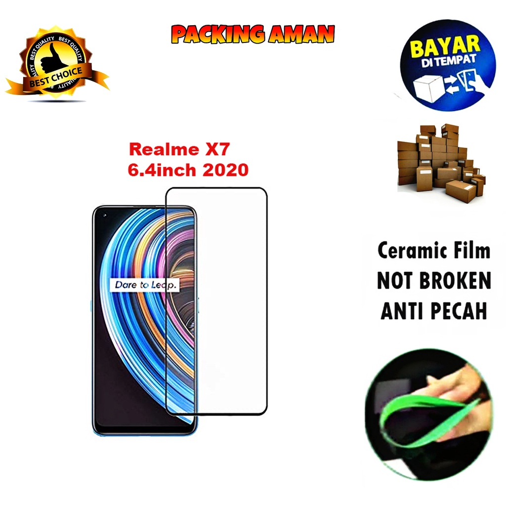 Tempered Glass Realme X7 5G 2020 FULL COVER FULL SCREEN Ceramic Film Anti Gores