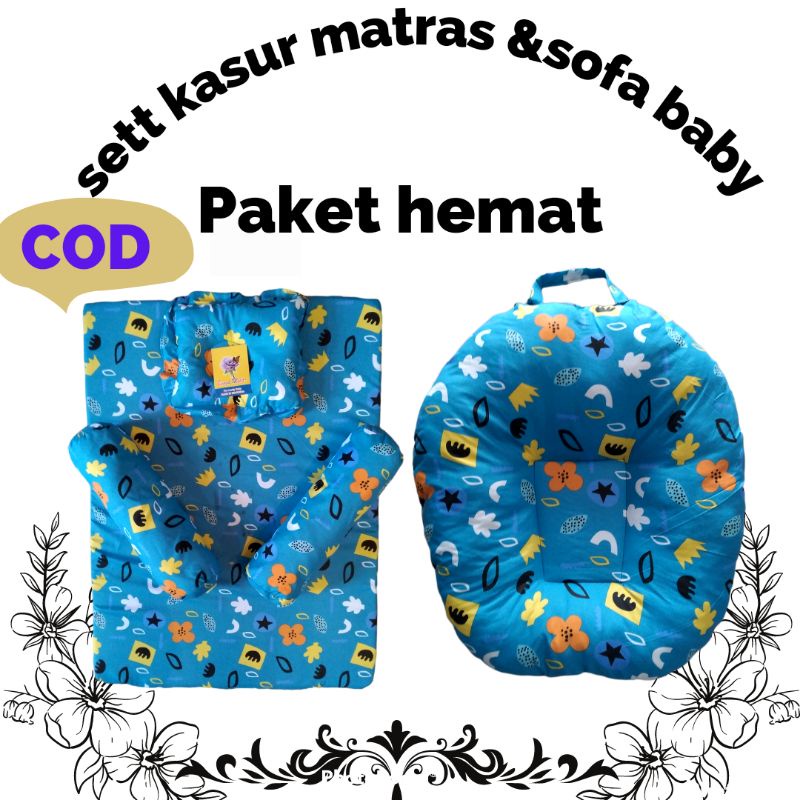 Kasur bayi / kasur baby/ sofa baby/ sofa bayi/ paket hemat 2 in 1 kasur matras&amp;sofa baby multifungsi / set selimbut&amp;samping polos baby