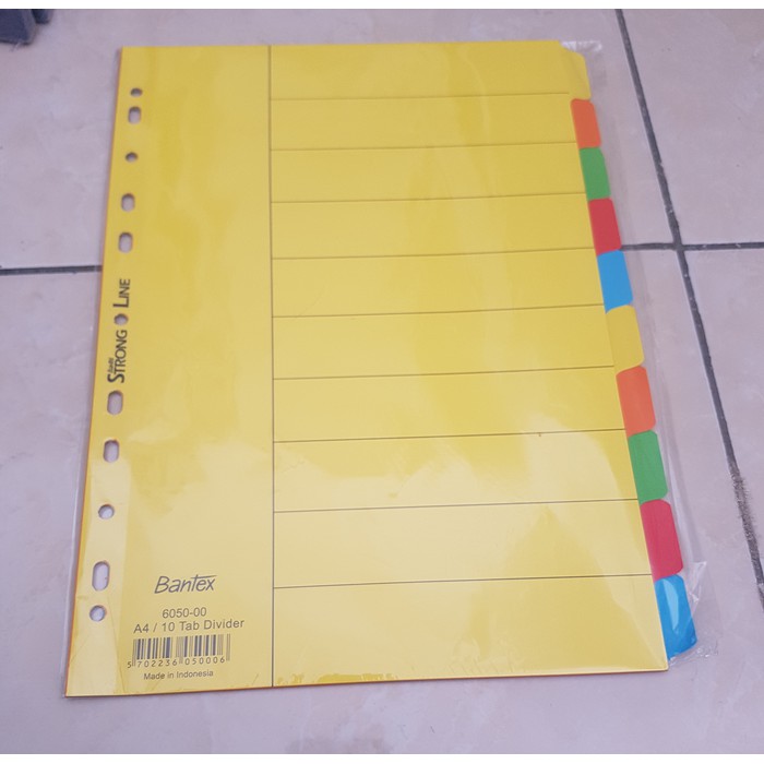 Divider Bantex 6050 Devider Pembatas 10 Warna A4