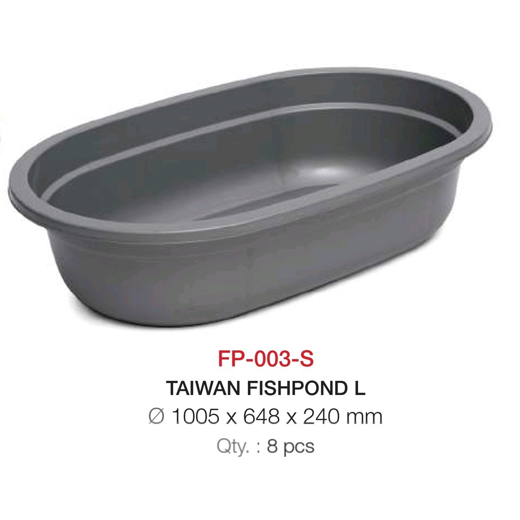 Kolam Bak Ikan Kura Turtle Tortoise Fishpond Serbaguna Silver