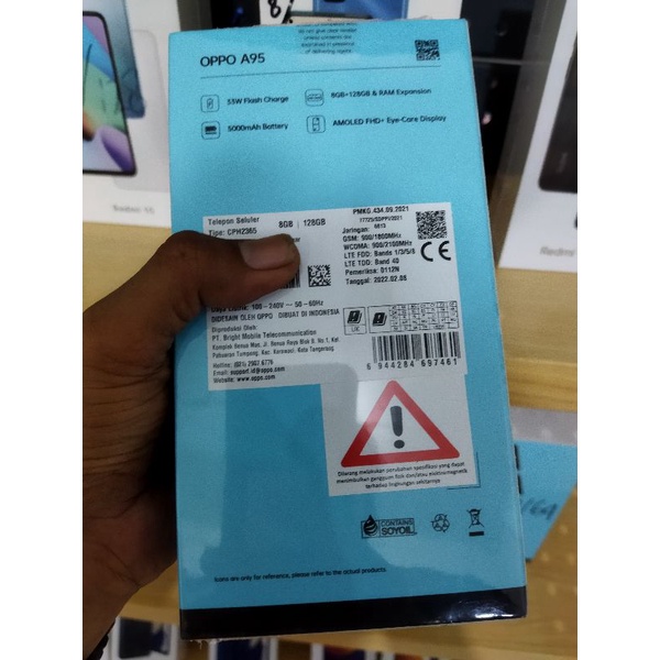 hp baru oppo a95 ram 8gb internal 128gb garansi resmi 1 thn