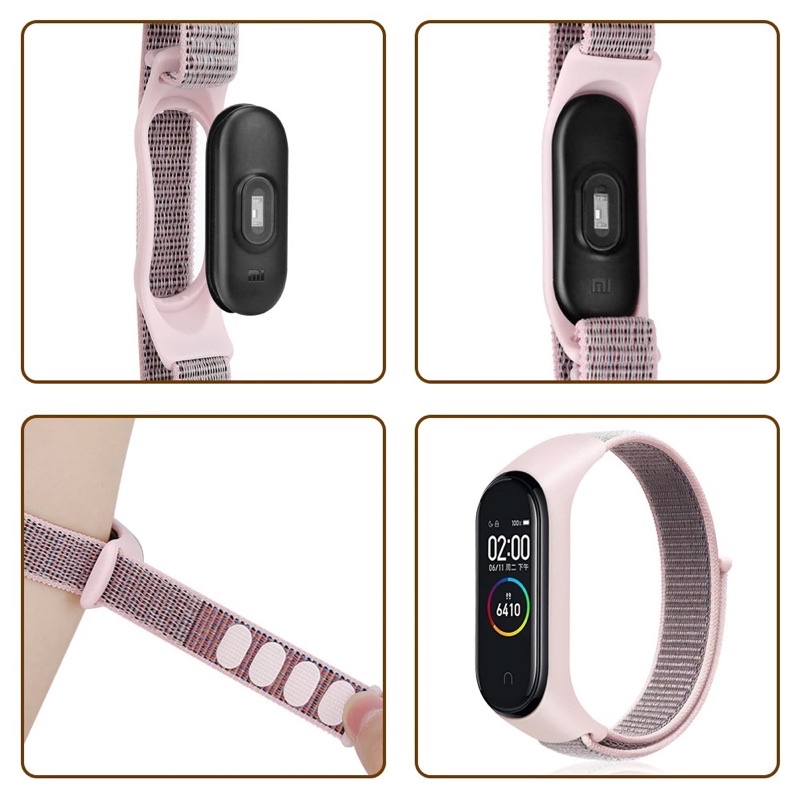 Strap Mi Band 7 6 5 3 4 Nilon Tali Pengganti Xiaomi Mi Band 7 Nilon Warna Warni