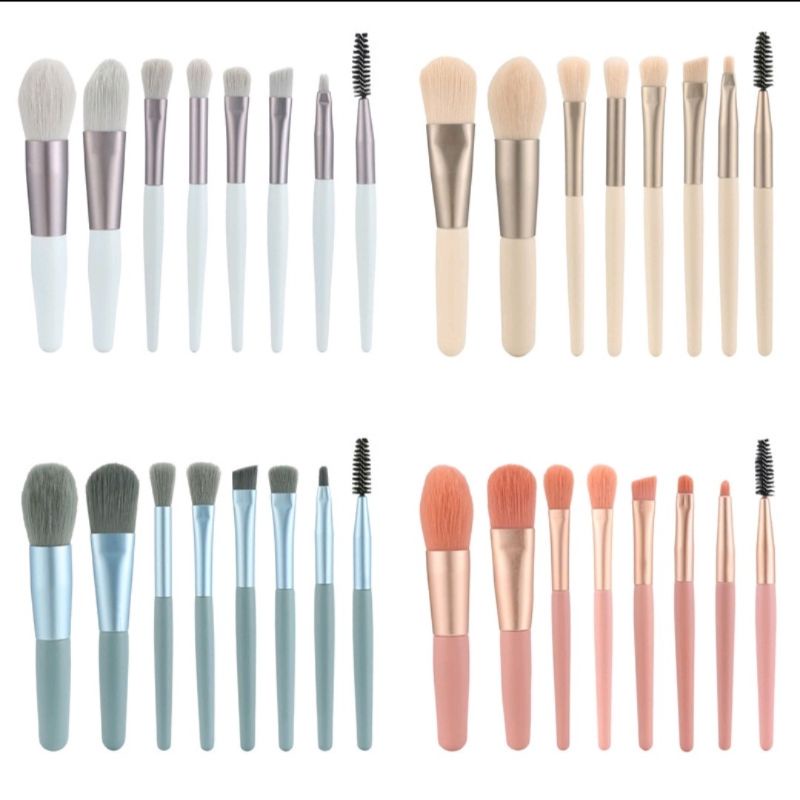 KUAS SET MAKE UP MINI TRAVEL 8 PCS / BRUSH MAKEUP TRAVEL MINI