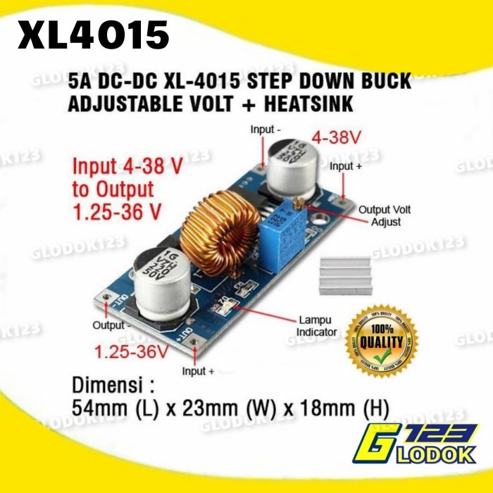 DC DC Step Down 5A Modul Converter DC Pengatur Tegangan XL4015