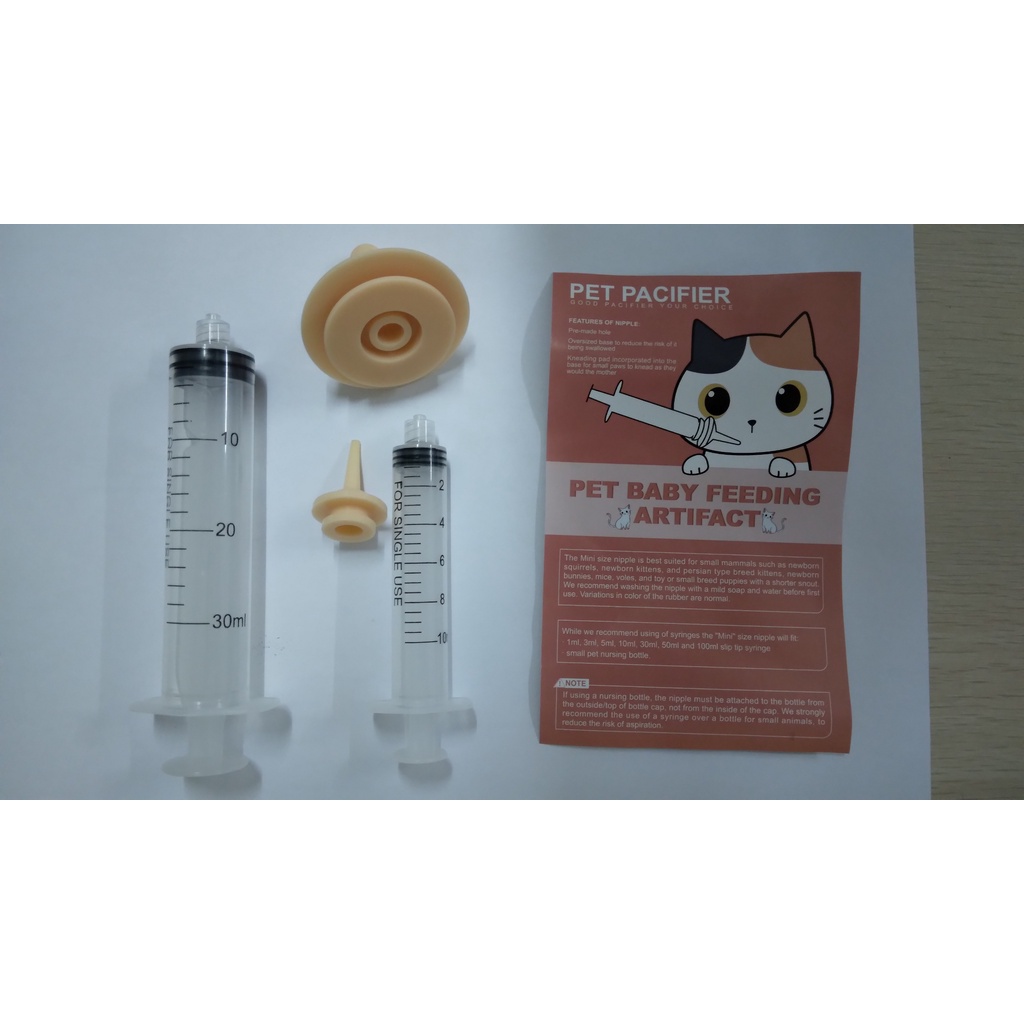 Miracle Nipple dan 10,30mm Luar-Lock Plastik Syringe Set -Dot Middle-