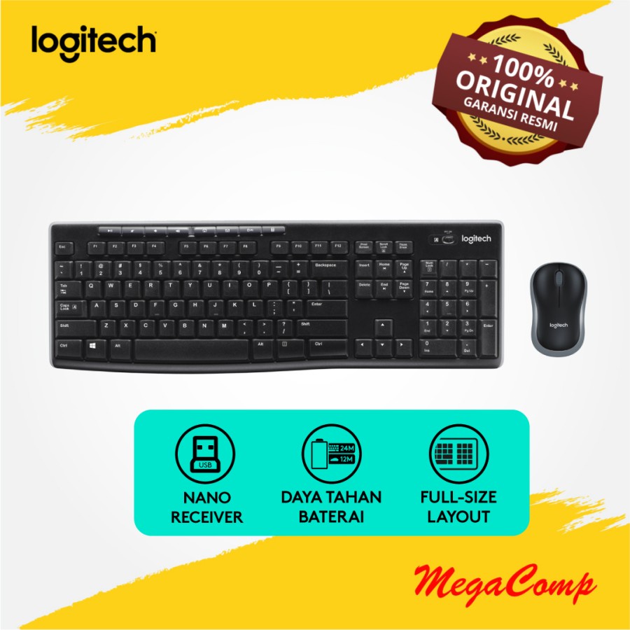 Keyboard Mouse Logitech MK270r Wireless