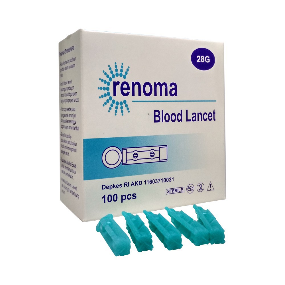 Blood Lancet Renoma 28G / Jarum Pen Lancet