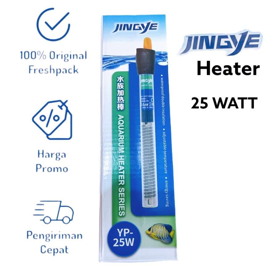 HEATER AQUARIUM 25 WATT JINGYE HEATER AQUARIUM 25 WATT