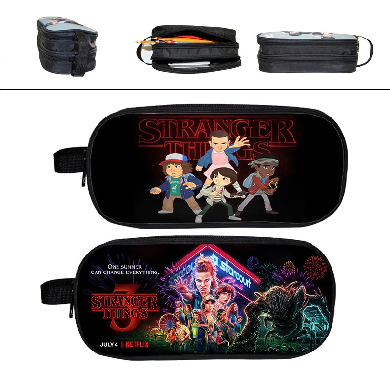 

[GRATIS ONGKIR] Stranger Things 3 Double Layer Pencil Case Kids Pencil Bag Fashion Kids Gifts