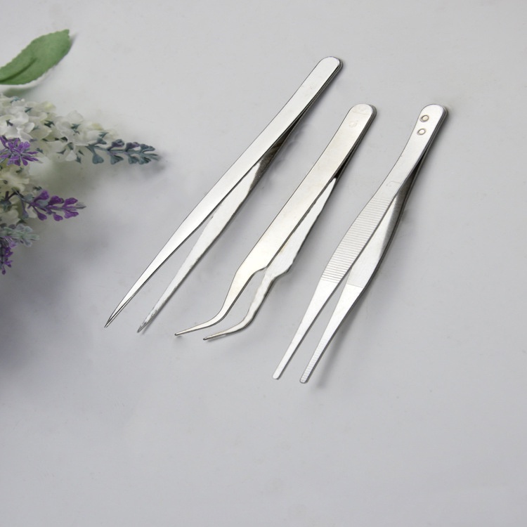 pinset tweezer stenlis serbaguna isi 3/4/6 pcs /set