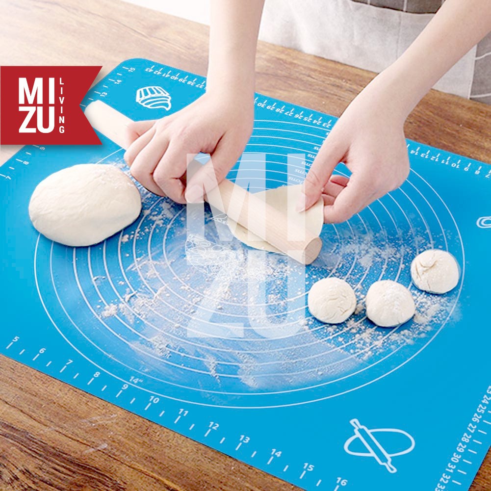 MIZU CUISSON L 69x50cm Non Stick Silicone Mat Alas Adonan Tatakan Kue Baking Pastry Mat BPA-Free