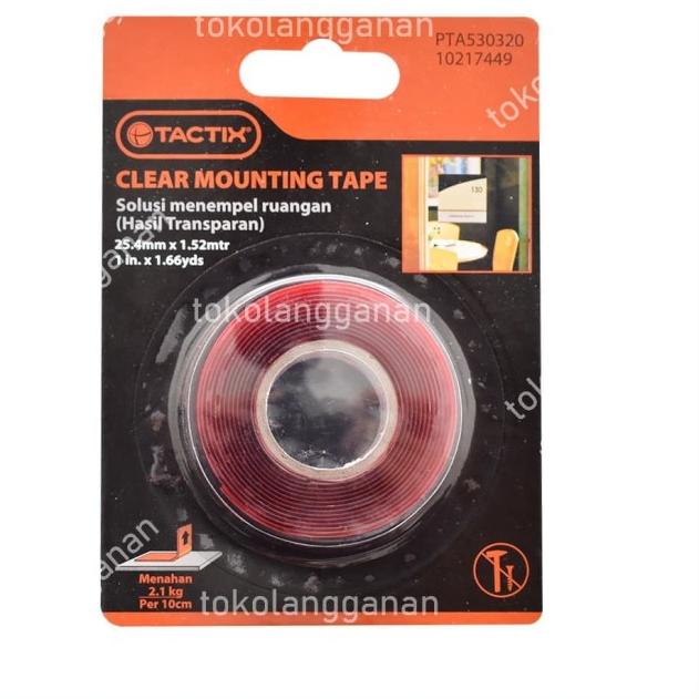 

✦ Tactix Mounting Tape Clear 1.5 Mtr ✧