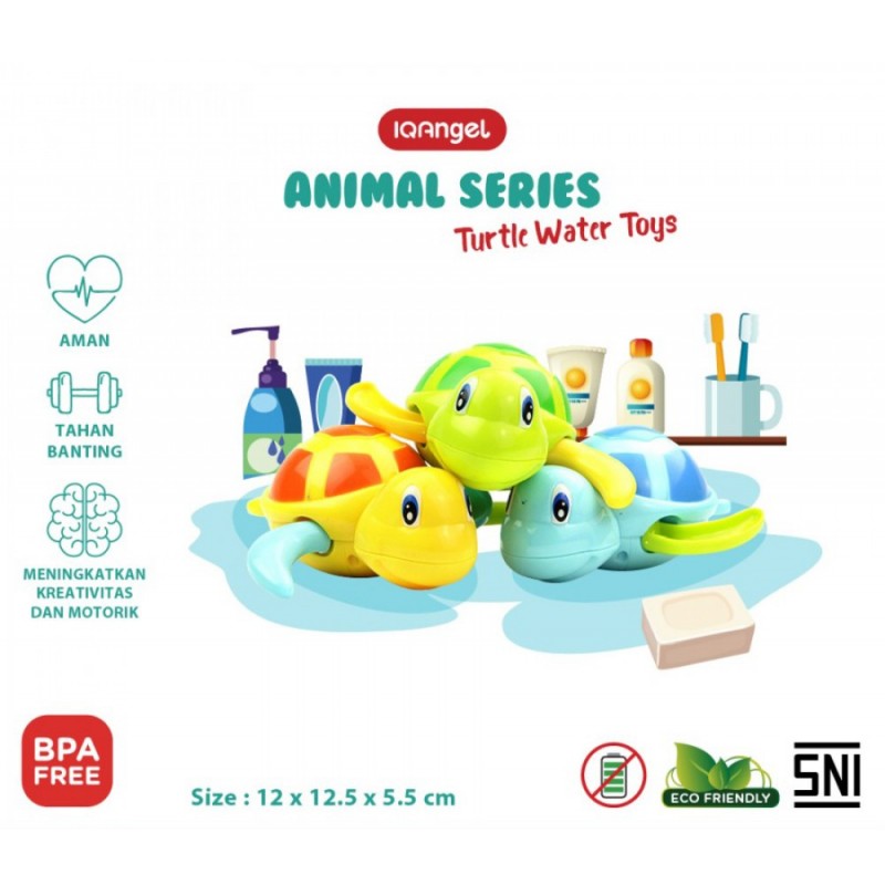 IQ Angel Animal Series Mainan Motorik Anak - Turtle / Kura-kura - Random