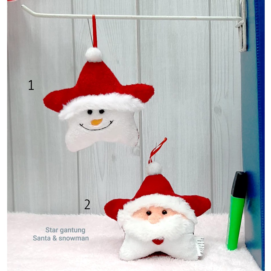 gantungan Boneka Santa snowman Merry Christmas Natal souvenir reindeer