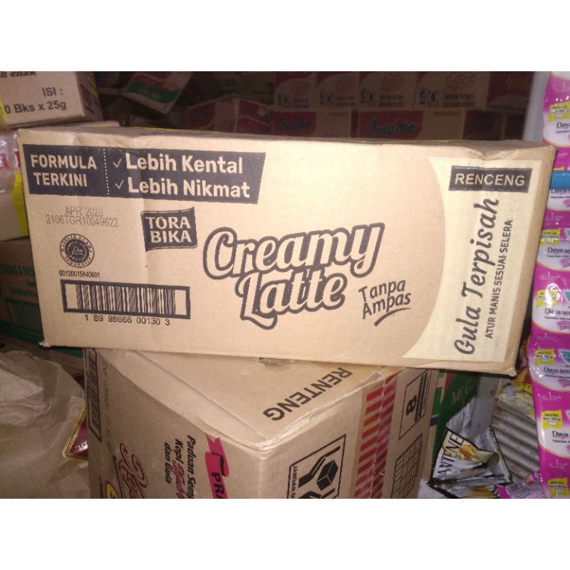 

Kopi Creamy Latte Torabika Dus Karton 120 sachet 12 renteng