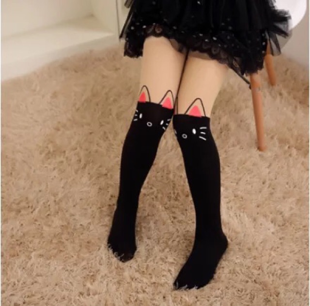 KAOS KAKI ANAK LEGGING ANAK MURAH SEPATU ANAK BAJU  IMPORT GS3011 RED KITTY TATTOO STOCKING