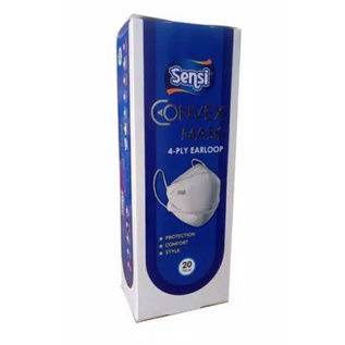 sensi convex mask 4ply/masker sensi convex 4ply isi 20pcs/ masker sensi