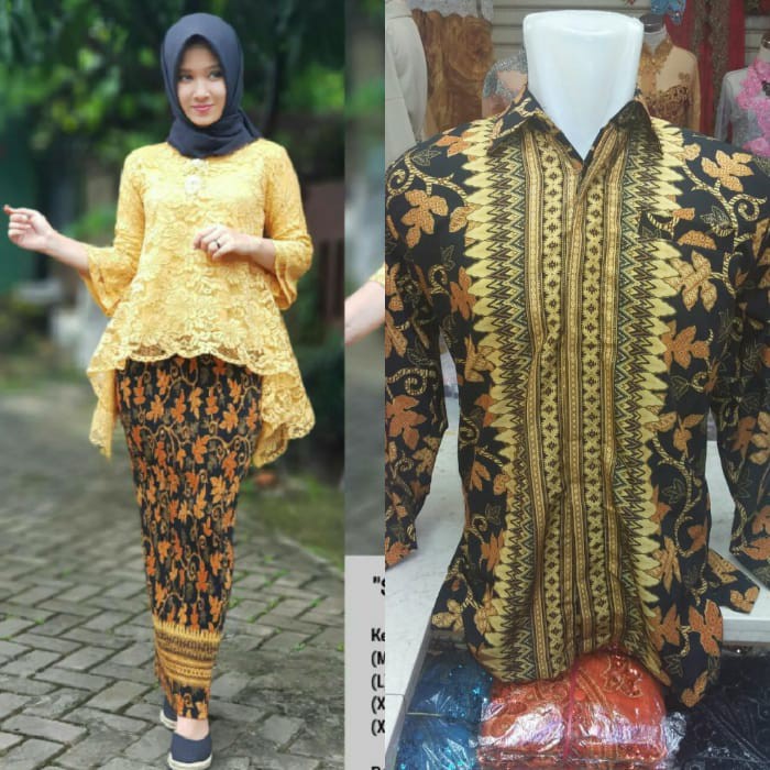 Couple set kebaya bianca dan hem L panjang model terbaru