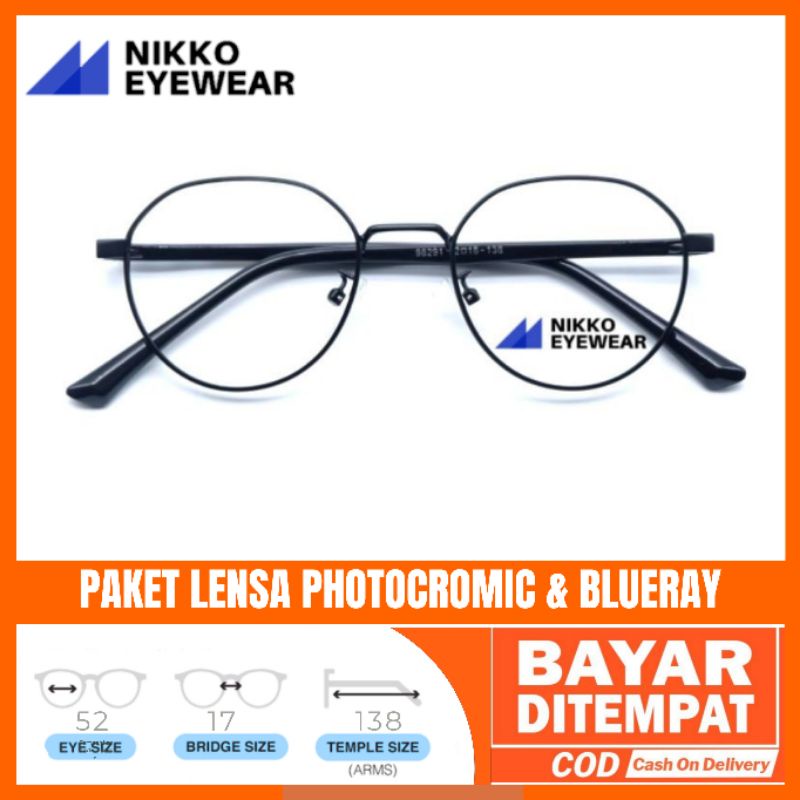 Paket Kacamata 98291 Lensa Antiradiasi Photocromic Blueray